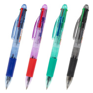 Ручка многоцветная шариковая автоматическая STAFF "College BP-15", 4 цвета, линия 0,35 мм, в ассортименте 
